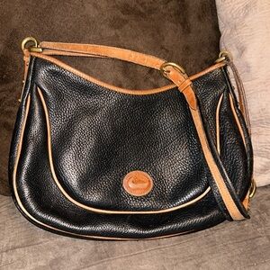 Vintage Dooney & Bourke Crescent All Weather Leather Bag Crossbody Purse